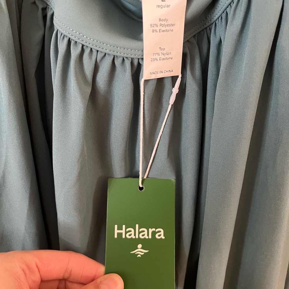 HALARA Teal Maxi Skirt with Slit - Picture 4 of 4